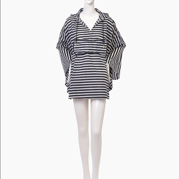 Kate Spade Rio De Janeiro Stripe Nylon Poncho - Picture 10 of 10